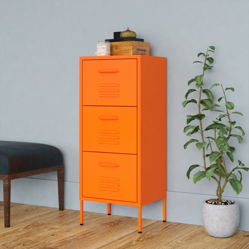 vidaXL Armadietto Arancione 42,5x35x101,5 cm in Acciaio vidaXL Armadietto Arancione 42,5x35x101,5 cm in Acciaio
