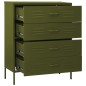 vidaXL Cassettiera Verde Oliva 80x35x101,5 cm in Acciaio vidaXL Cassettiera Verde Oliva 80x35x101,5 cm in Acciaio