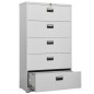 vidaXL Armadio Classificatore Grigio Chiaro 90x46x164 cm in Acciaio vidaXL Armadio Classificatore Grigio Chiaro 90x46x164 cm in Acciaio