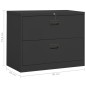 vidaXL Armadio Classificatore Antracite 90x46x72,5 cm in Acciaio vidaXL Armadio Classificatore Antracite 90x46x72,5 cm in Acciaio