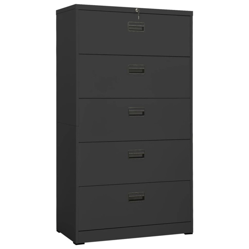 vidaXL Armadio Classificatore Antracite 90x46x164 cm in Acciaio vidaXL Armadio Classificatore Antracite 90x46x164 cm in Acciaio