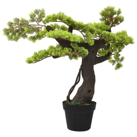 vidaXL Bonsai di Cipresso Artificiale con Vaso 70 cm Verde