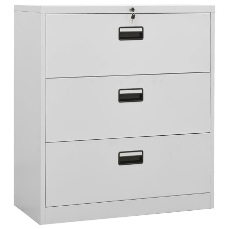 vidaXL Armadio Classificatore Grigio Chiaro 90x46x103 cm in Acciaio