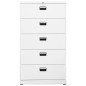 vidaXL Armadio Classificatore Bianco 90x46x164 cm in Acciaio
