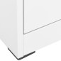 vidaXL Armadio Classificatore Bianco 90x46x164 cm in Acciaio