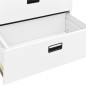 vidaXL Armadio Classificatore Bianco 90x46x164 cm in Acciaio