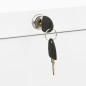 vidaXL Armadio Classificatore Bianco 90x46x164 cm in Acciaio