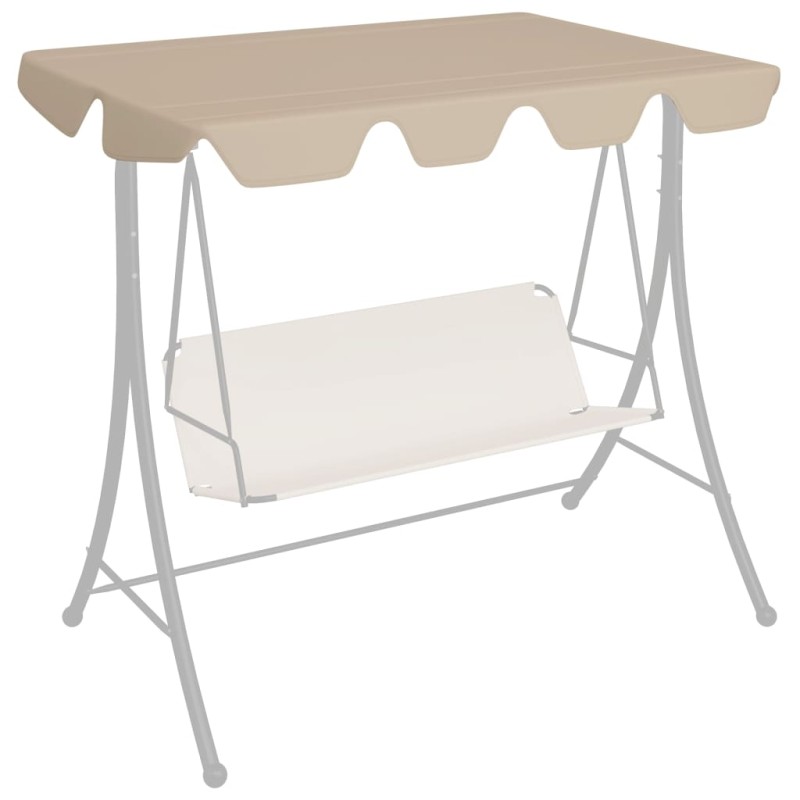Baldacchino per Dondolo Giardino Beige 188/168x110/145 cm Baldacchino per Dondolo Giardino Beige 188/168x110/145 cm