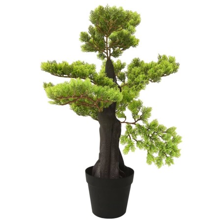 vidaXL Bonsai di Cipresso Artificiale con Vaso 60 cm Verde