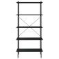 vidaXL Scaffale con 5 Mensole Nero 80x40x163 cm vidaXL Scaffale con 5 Mensole Nero 80x40x163 cm