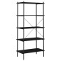 vidaXL Scaffale con 5 Mensole Nero 80x40x163 cm vidaXL Scaffale con 5 Mensole Nero 80x40x163 cm