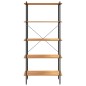 vidaXL Scaffale con 5 Mensole Nero e Rovere 80x40x163 cm