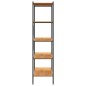 vidaXL Scaffale con 5 Mensole Nero e Rovere 80x40x163 cm