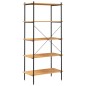 vidaXL Scaffale con 5 Mensole Nero e Rovere 80x40x163 cm
