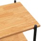 vidaXL Scaffale con 5 Mensole Nero e Rovere 80x40x163 cm