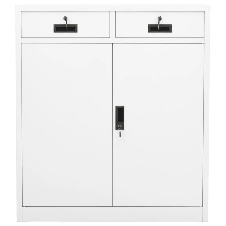 vidaXL Armadio per Ufficio Bianco 90x40x102 cm in Acciaio