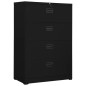 vidaXL Armadio Classificatore Nero 90x46x164 cm in Acciaio vidaXL Armadio Classificatore Nero 90x46x164 cm in Acciaio