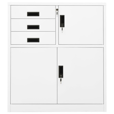 vidaXL Armadio per Ufficio Bianco 90x40x102 cm in Acciaio