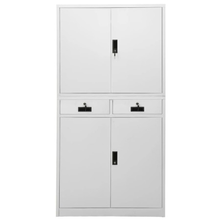vidaXL Armadio per Ufficio Grigio Chiaro 90x40x180 cm in Acciaio
