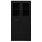 vidaXL Armadio per Ufficio Nero 90x40x180 cm in Acciaio e Vetro vidaXL Armadio per Ufficio Nero 90x40x180 cm in Acciaio e Vetro
