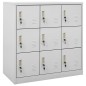 vidaXL Armadietto con Chiave Grigio Chiaro 90x45x92,5 cm in Acciaio vidaXL Armadietto con Chiave Grigio Chiaro 90x45x92,5 cm in Acciaio