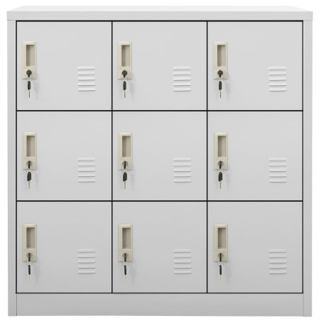vidaXL Armadietto con Chiave Grigio Chiaro 90x45x92,5 cm in Acciaio