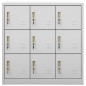 vidaXL Armadietto con Chiave Grigio Chiaro 90x45x92,5 cm in Acciaio vidaXL Armadietto con Chiave Grigio Chiaro 90x45x92,5 cm in Acciaio