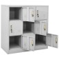vidaXL Armadietto con Chiave Grigio Chiaro 90x45x92,5 cm in Acciaio vidaXL Armadietto con Chiave Grigio Chiaro 90x45x92,5 cm in Acciaio