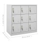 vidaXL Armadietto con Chiave Grigio Chiaro 90x45x92,5 cm in Acciaio vidaXL Armadietto con Chiave Grigio Chiaro 90x45x92,5 cm in Acciaio