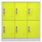 vidaXL Armadietto a Chiave Grigio Chiaro e Verde 90x45x92,5 cm Acciaio