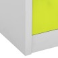 vidaXL Armadietto a Chiave Grigio Chiaro e Verde 90x45x92,5 cm Acciaio
