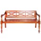 vidaXL Panca Batavia 123 cm in Legno Massello di Mogano Marrone Scuro
