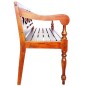 vidaXL Panca Batavia 123 cm in Legno Massello di Mogano Marrone Scuro