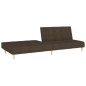 vidaXL Divano Letto a 2 Posti Marrone Scuro in Tessuto vidaXL Divano Letto a 2 Posti Marrone Scuro in Tessuto