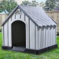 vidaXL Cuccia per Cani Grigia 92x87x91 cm in Plastica vidaXL Cuccia per Cani Grigia 92x87x91 cm in Plastica