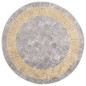 vidaXL Tappeto Lavabile φ120 cm Grigio Antiscivolo vidaXL Tappeto Lavabile φ120 cm Grigio Antiscivolo