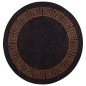 vidaXL Tappeto Lavabile φ120 cm Nero e Oro Antiscivolo