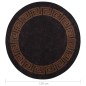 vidaXL Tappeto Lavabile φ120 cm Nero e Oro Antiscivolo