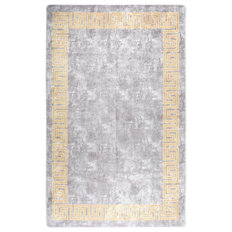 vidaXL Tappeto Lavabile 80x150 cm Grigio Antiscivolo vidaXL Tappeto Lavabile 80x150 cm Grigio Antiscivolo