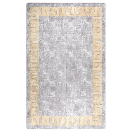 vidaXL Tappeto Lavabile 80x150 cm Grigio Antiscivolo