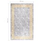 vidaXL Tappeto Lavabile 80x150 cm Grigio Antiscivolo vidaXL Tappeto Lavabile 80x150 cm Grigio Antiscivolo