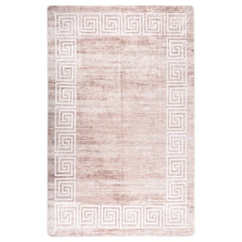 vidaXL Tappeto Lavabile 80x150 cm Beige Antiscivolo vidaXL Tappeto Lavabile 80x150 cm Beige Antiscivolo