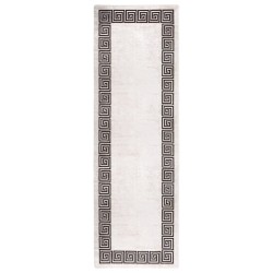 vidaXL Tappeto Lavabile 80x300 cm Beige Chiaro Antiscivolo