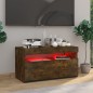 Mobile Porta TV con Luci LED Rovere Fumo 75x35x40 cm Mobile Porta TV con Luci LED Rovere Fumo 75x35x40 cm