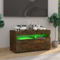 Mobile Porta TV con Luci LED Rovere Fumo 75x35x40 cm Mobile Porta TV con Luci LED Rovere Fumo 75x35x40 cm