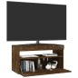 Mobile Porta TV con Luci LED Rovere Fumo 75x35x40 cm Mobile Porta TV con Luci LED Rovere Fumo 75x35x40 cm