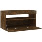 Mobile Porta TV con Luci LED Rovere Fumo 75x35x40 cm Mobile Porta TV con Luci LED Rovere Fumo 75x35x40 cm