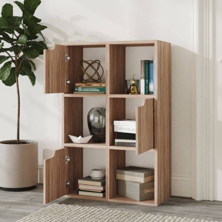 vidaXL Libreria Rovere Sonoma Grigio 60x27,5x88 cm in Truciolato
