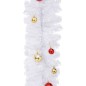 vidaXL Ghirlanda di Natale Decorata con Palline Bianca 10 m vidaXL Ghirlanda di Natale Decorata con Palline Bianca 10 m
