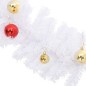vidaXL Ghirlanda di Natale Decorata con Palline Bianca 10 m vidaXL Ghirlanda di Natale Decorata con Palline Bianca 10 m